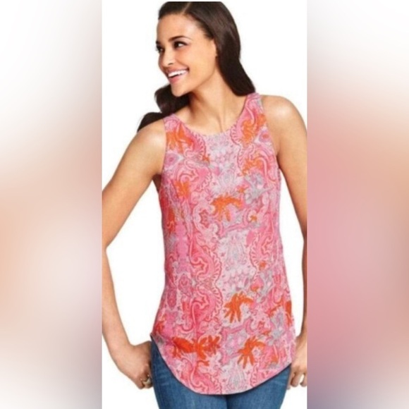 CAbi Tops - CAbi Jubilee Pink Paisley Print Sleeveless Top Style 127 - XS